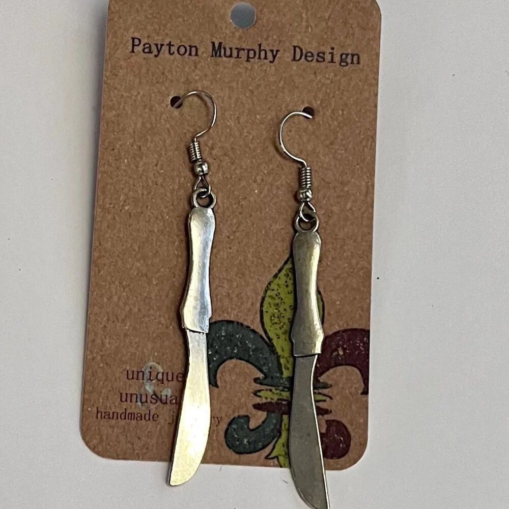 Knives Out: whimsical little knife earrings